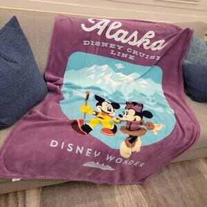 Disney Cruise Line Alaska Blanket Disney Wonder Mickey Minnie 40x60